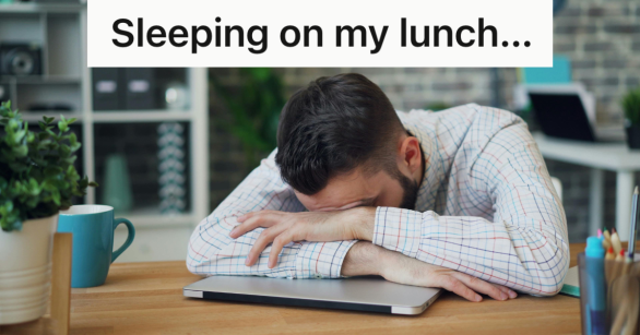 professional man sleeping at his desk