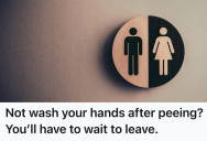Gym Goer Saw A Gross Man Skip Washing His Hands After Using The Bathroom, So He Blocked The Exit With A Petty Hand-Drying Routine