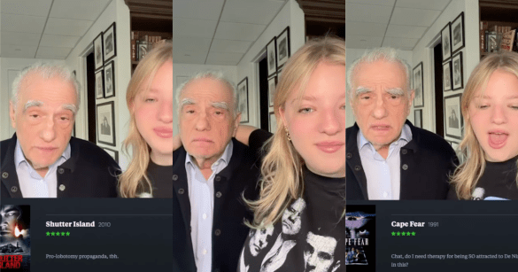 martin scorsese with his daughter