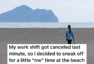 Her Work Shift Was Cancelled, But Instead Of Tackling Other Responsibilities, She Indulged In A Day Alone At The Beach