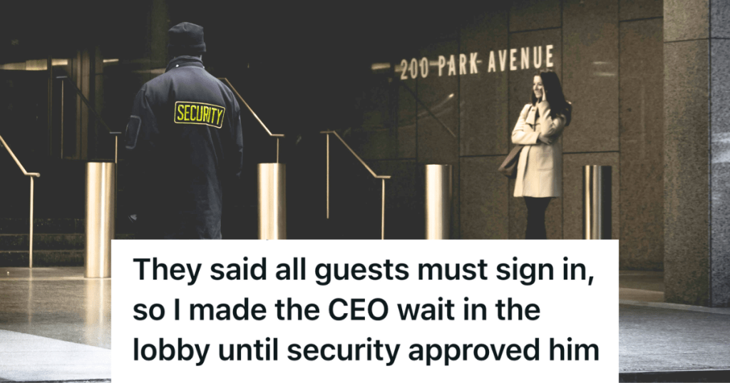 security guard at corporate office