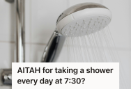 Woman Showers In A Shared Bathroom At The Same Time Everyday, But Her Father Threw A Fit Over His Morning “Schedule” And Caused A Standoff