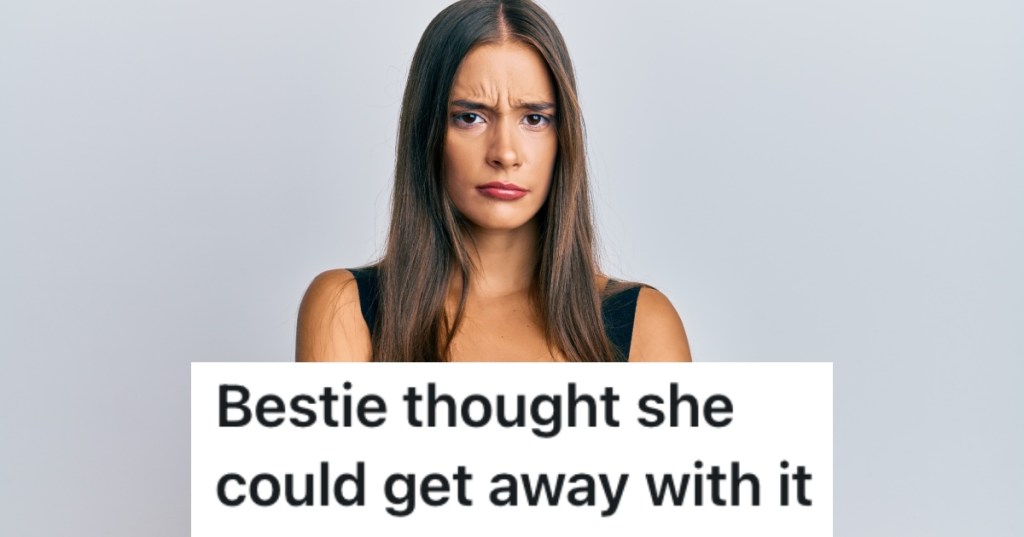 woman with a serious expression