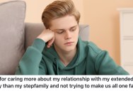 A Teenager’s Dad And Stepmom Want Him To Be Close To His Stepsiblings, But They’re Not And He Won’t Force It
