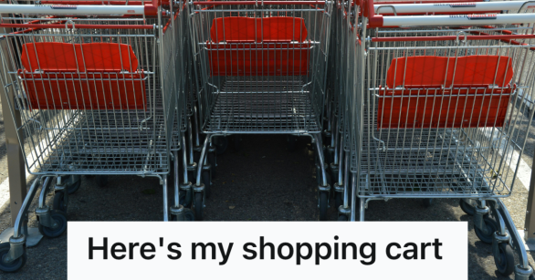 stacked shopping carts