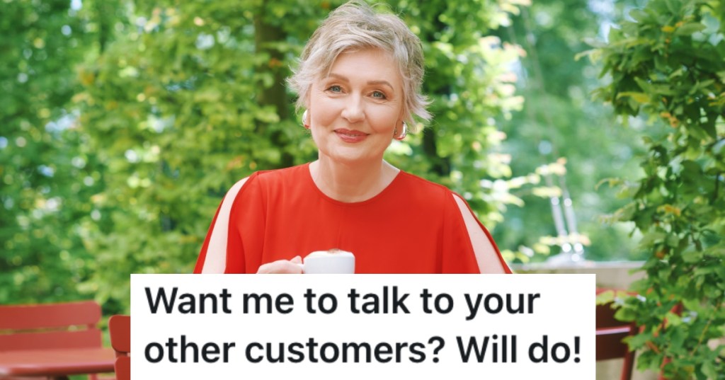 woman sitting at a table