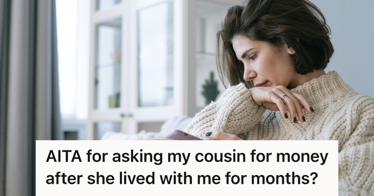 stressed woman sitting on her couch