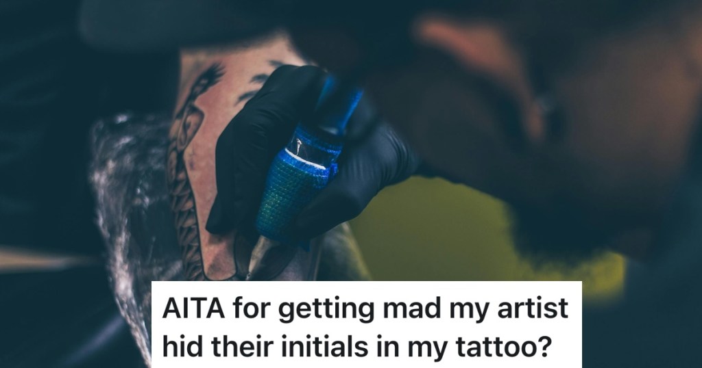 tattoo artist giving a tattoo