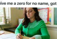 A Teacher Gave Her Zero Marks For Not Placing Her Name In The Right Spot On A Paper, So She Started Obnoxiously Highlighting Her Name In Every Assignment