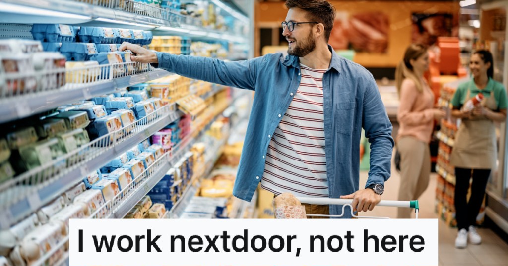 man shopping for groceries