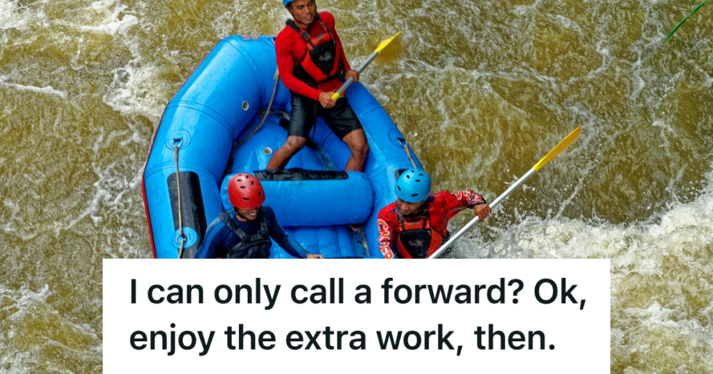 three man rafting in a river