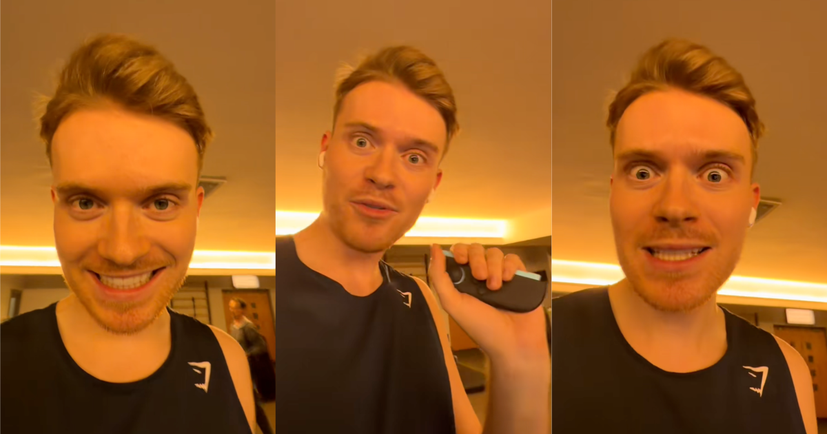 man holding a switch