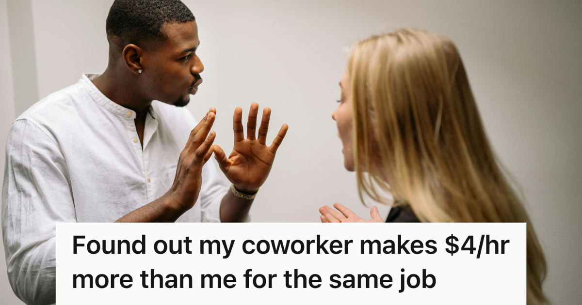 two people arguing in their office