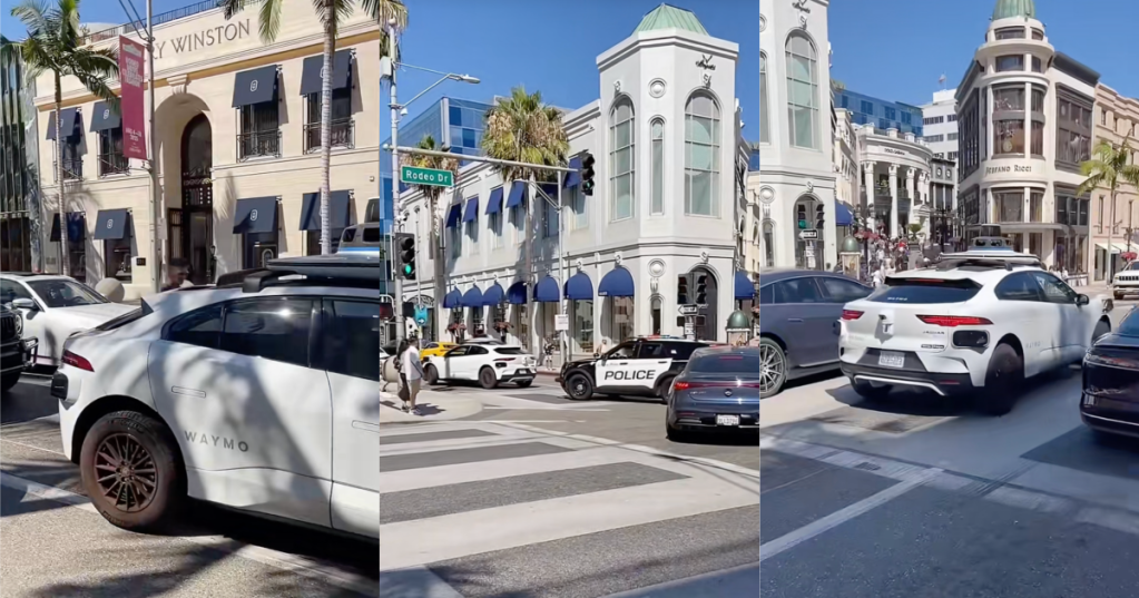 waymo car in traffic