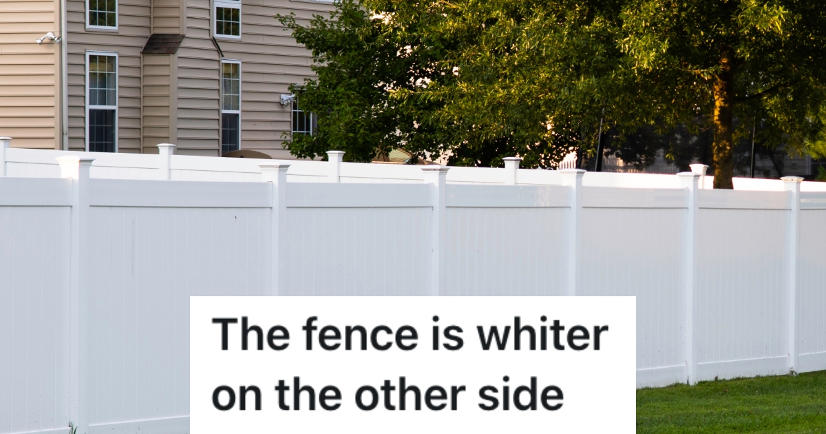 HOA Gave Homeowner A Hard Time About The Color Of Her Fence, So Her Contractor Removed It, Put The Exact Same Fence Back And Submitted Paperwork That Said It Was The Right Color house with a white fence
