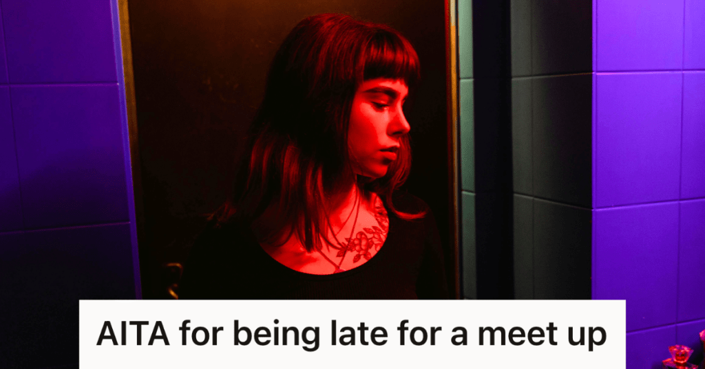 sad girl in club lighting