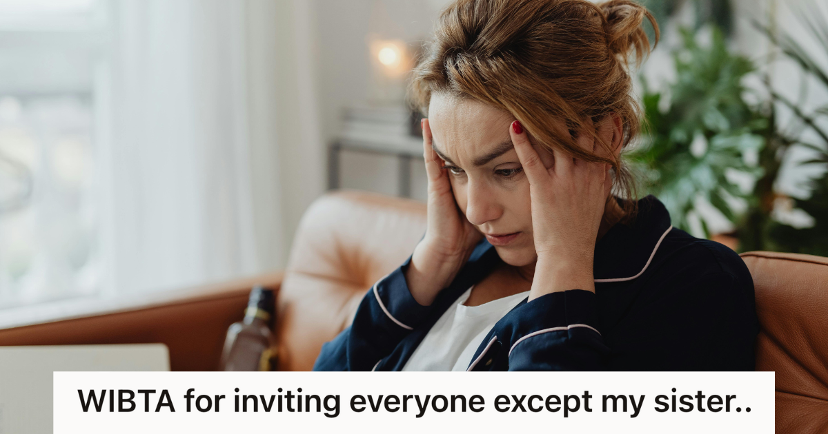 Woman Spent Years Being Disrespected By Her Sister At Family Events, So When She Planned A Concert Night, She Left Her Sister Off The Guest List woman looking conflicted on her couch
