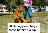 Dog Owner Thought Throwing The Waste In Someone Else’s Trash Was No Big Deal, So She Was Taken Aback When The Neighbor Yelled At Her