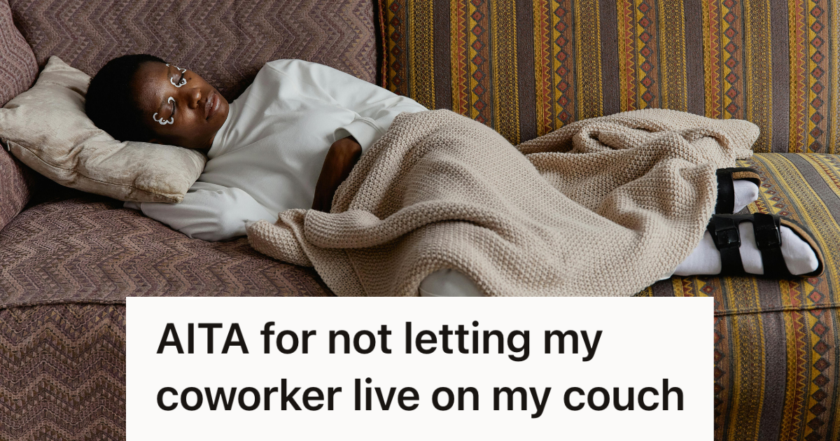 woman sleeping on a couch