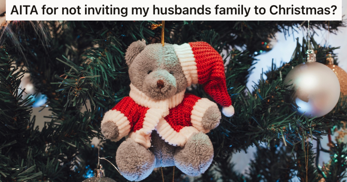 teddy bear ornament on a tree