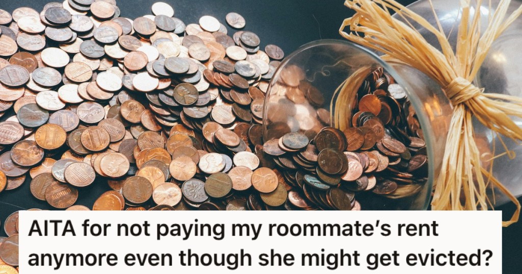 Coins tipped out of a glass jar