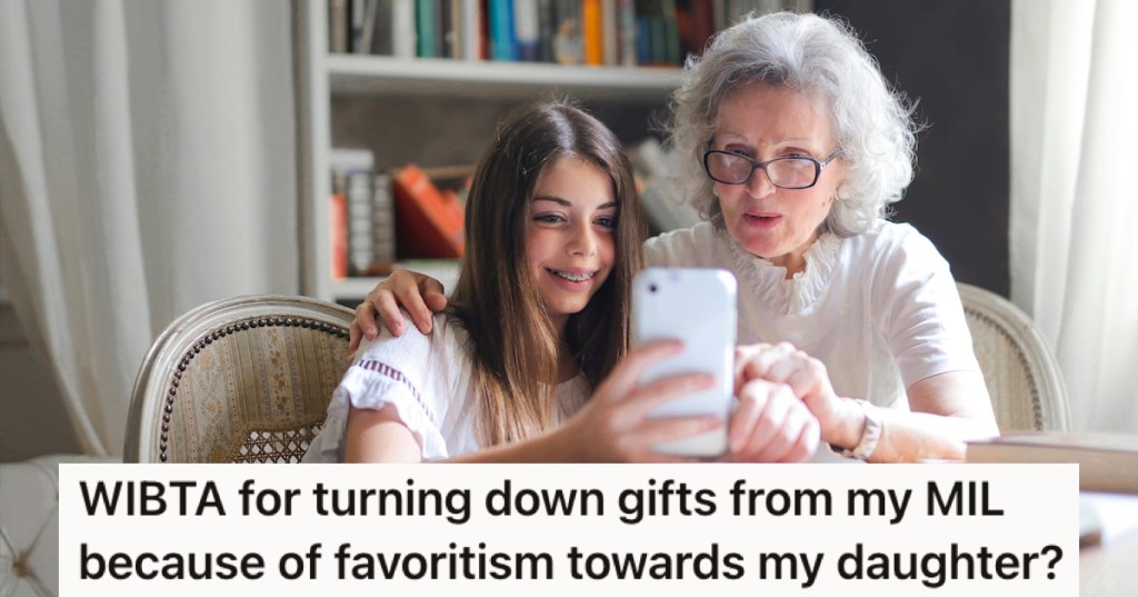 A grandmother taking a selfie with her granddaughter