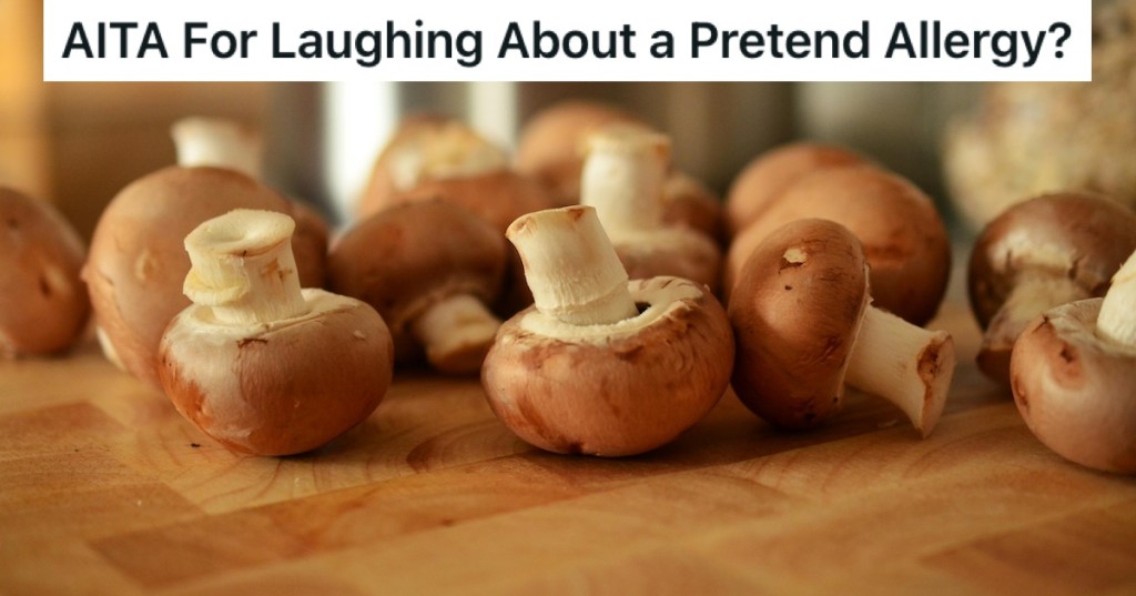 Chestnut mushrooms on a countertop