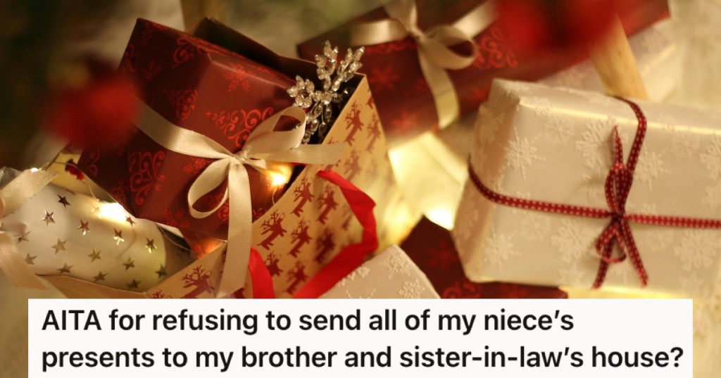 A pile of Christmas presents