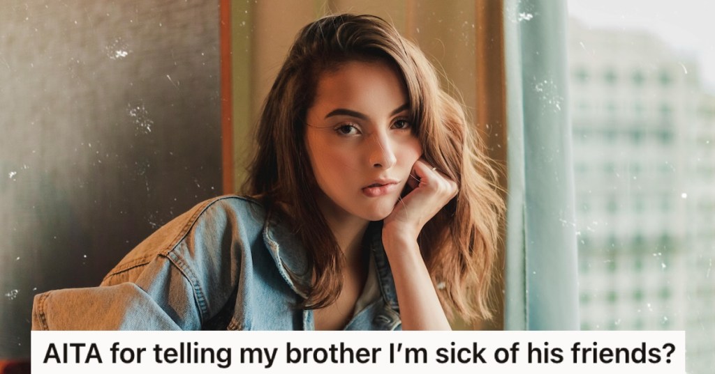 A bored looking woman