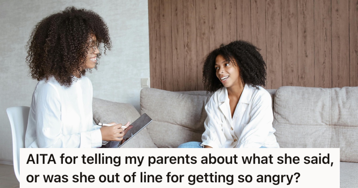 A teen talking to her therapist
