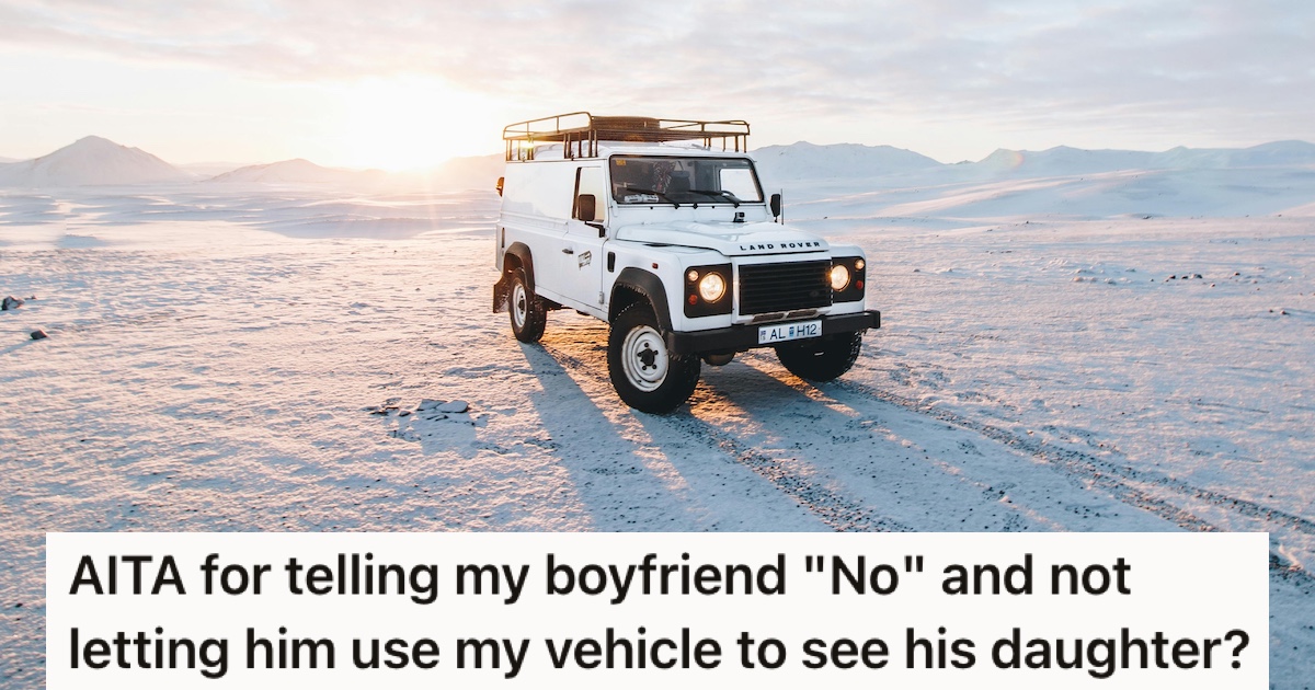 A truck in the snow
