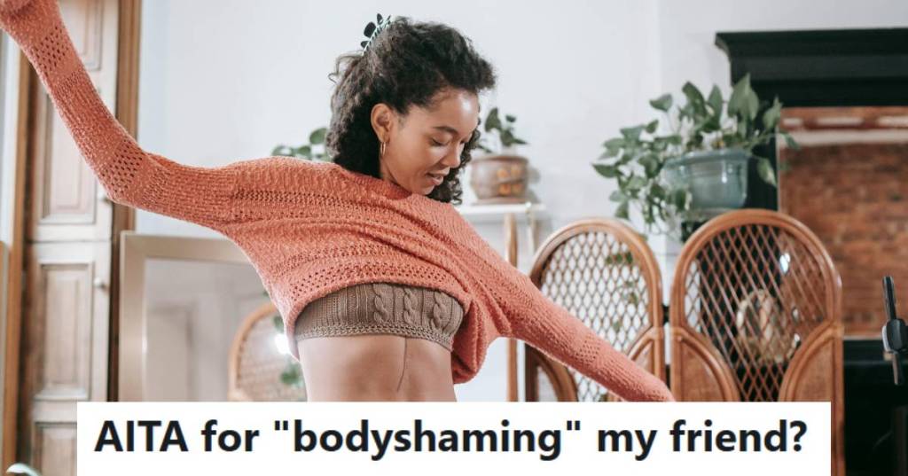 Super skinny woman putting on her sweater, getting ready for the day