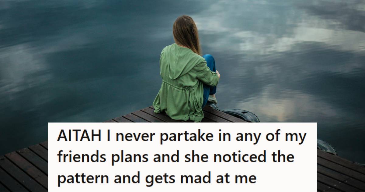 Depressed woman sitting on a dock and reflecting on her life