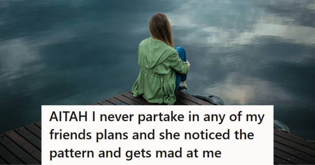 Depressed woman sitting on a dock and reflecting on her life