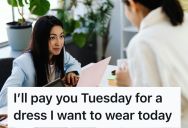 Coworker Tried To Trick An Employee Into Paying For Her Dress, But She Was One Step Ahead Of The Scammer