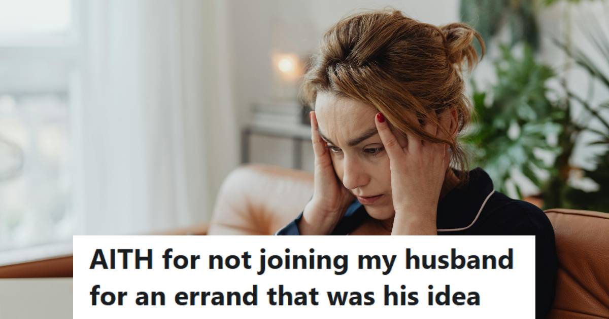 Woman holding her head because she has a really bad headache