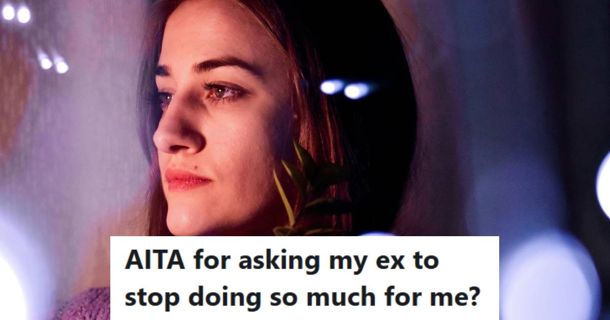 Woman thinking about how she told her ex to stop helping her