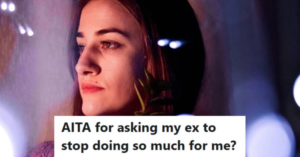 Woman thinking about how she told her ex to stop helping her