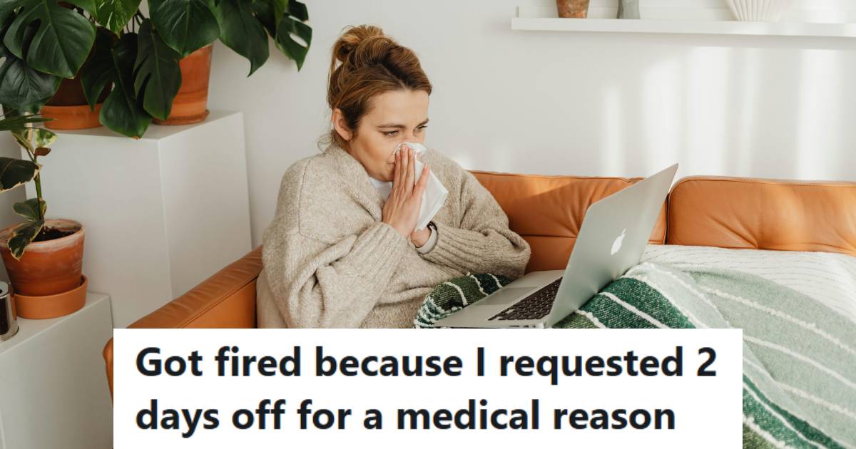 Woman got fired for being sick from asthma and allergies at home 