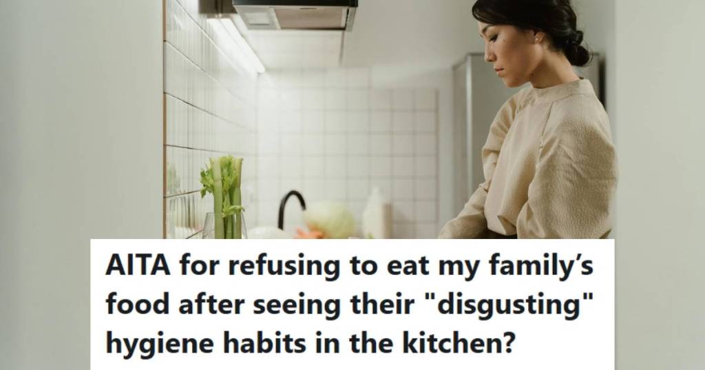 Woman chopping broccoli on a cutting board