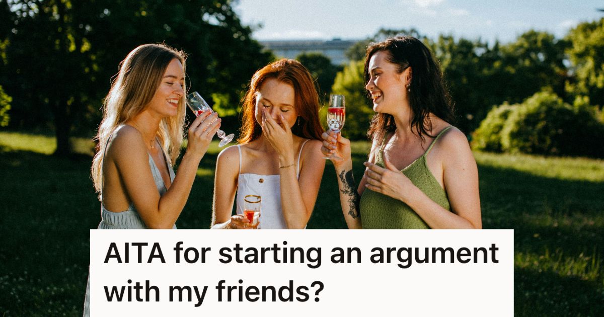 Three young women chatting, drinking, and laughing