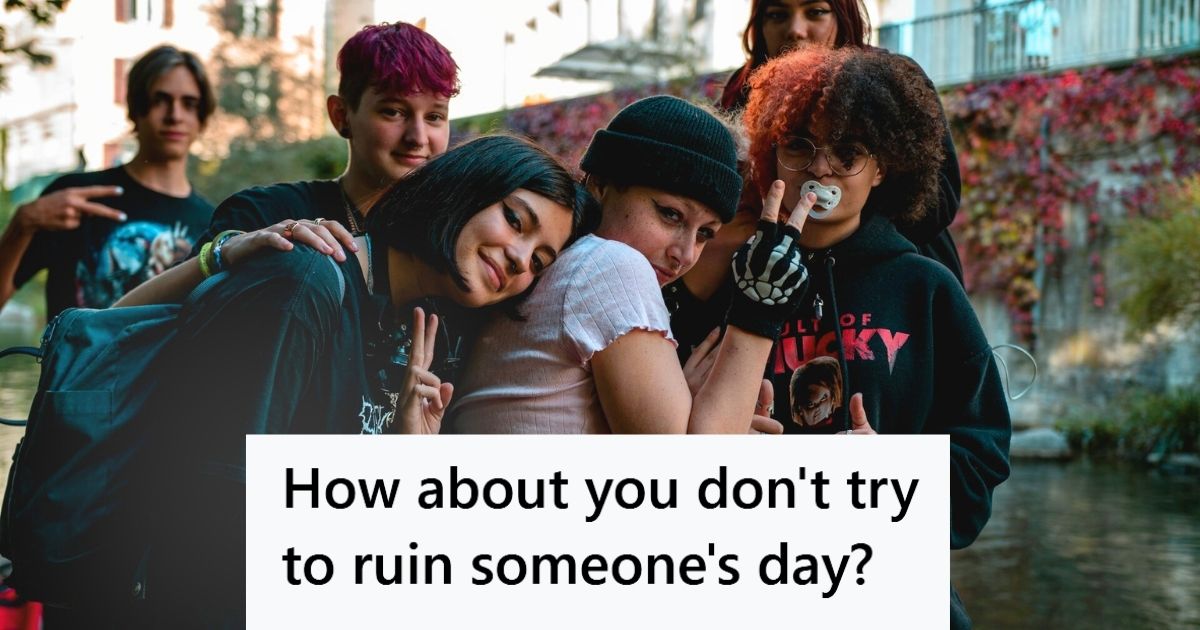 A Group Of Teenagers Was Hanging Out In The Rain, But When A Man Annoyed By Their Noise Decided To Splash Them With His Car, It Backfired Group of happy teenagers outside