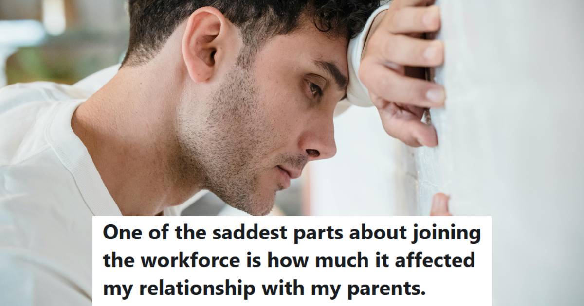 Man leaning against the wall, thinking about how much he hates work