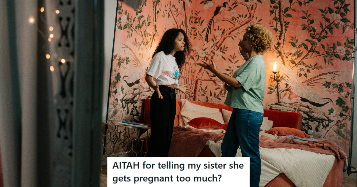 Two women arguing in a bedroom