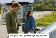 Annoying Stranger In A Car Park Kept Forcing A Store Employee To Show His Phone Because He Suspected That The Employee Was Recording His Family, But The Employee Finally Threatened To Call The Cops