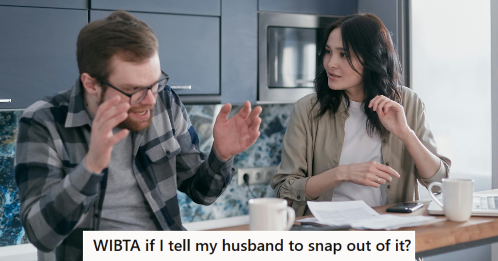 Man and woman arguing in kitchen