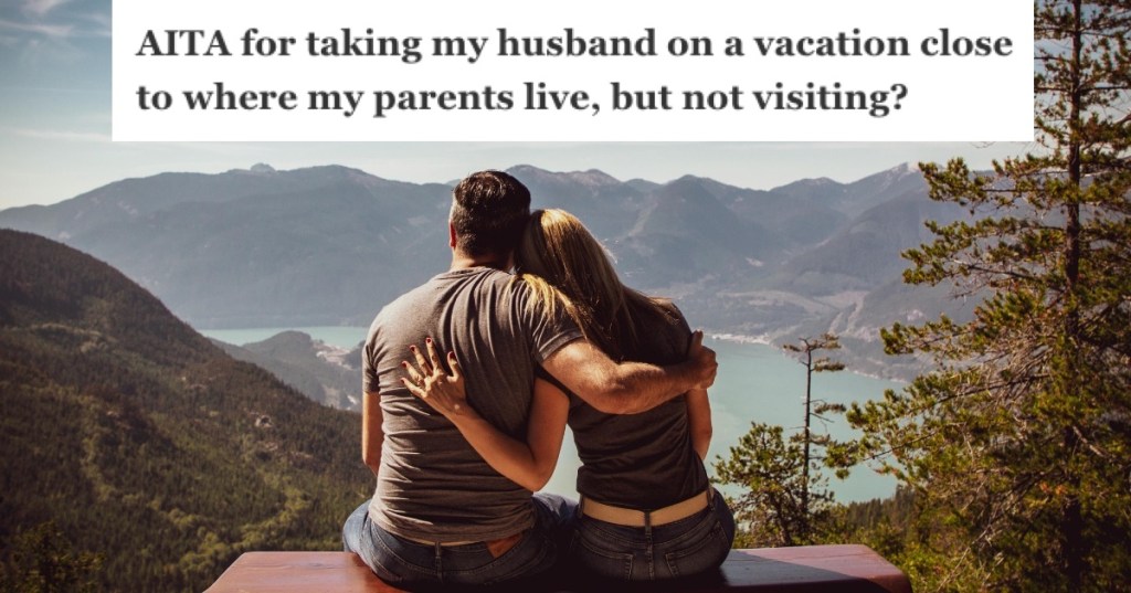 Man and woman sitting in the mountains