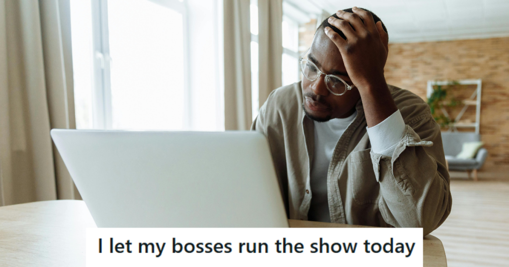 Stressed man working on his laptop