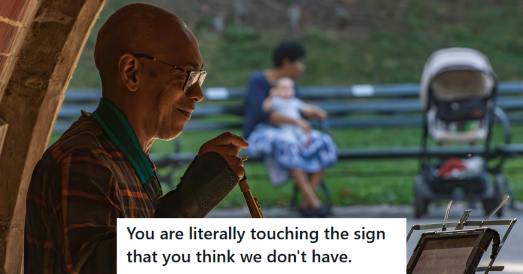 man working in an entertainment park