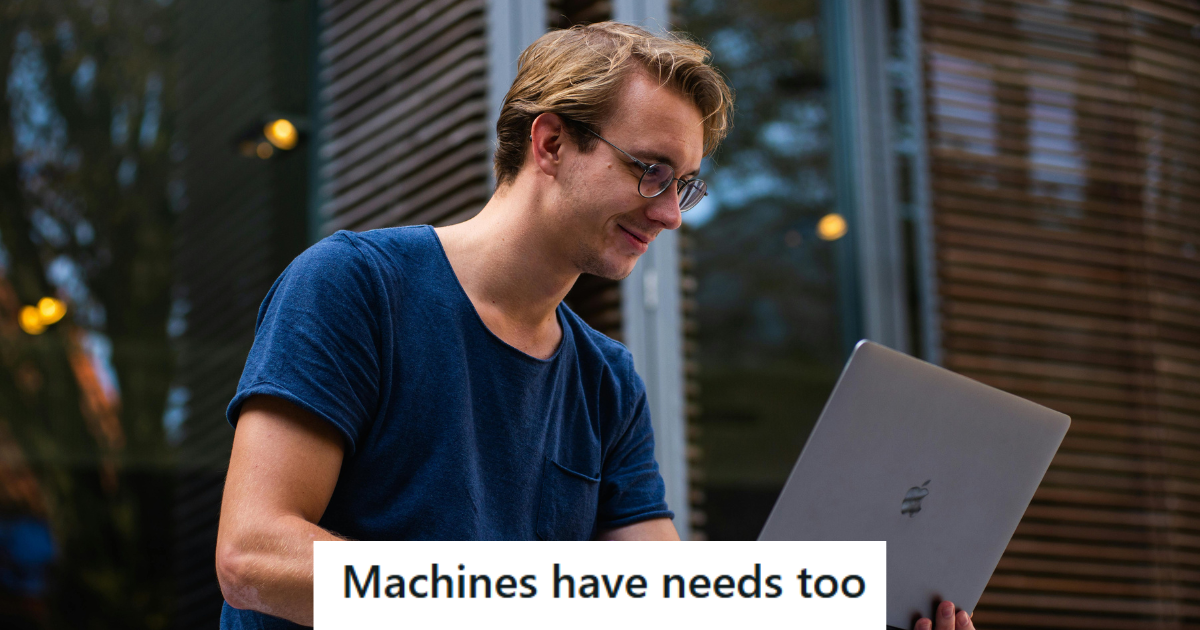 Man working on his laptop